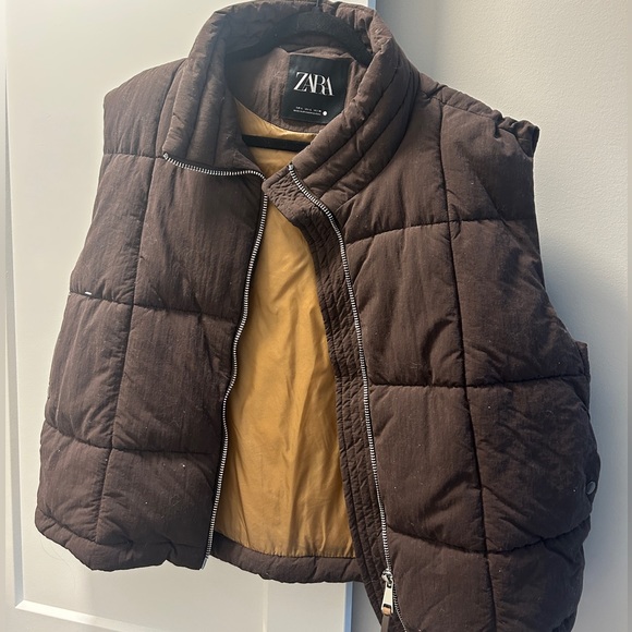 Zara Jackets & Blazers - ZARA brown vest